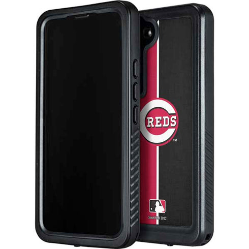 MLB Cincinnati Reds Split Galaxy S24 Plus Waterproof Case